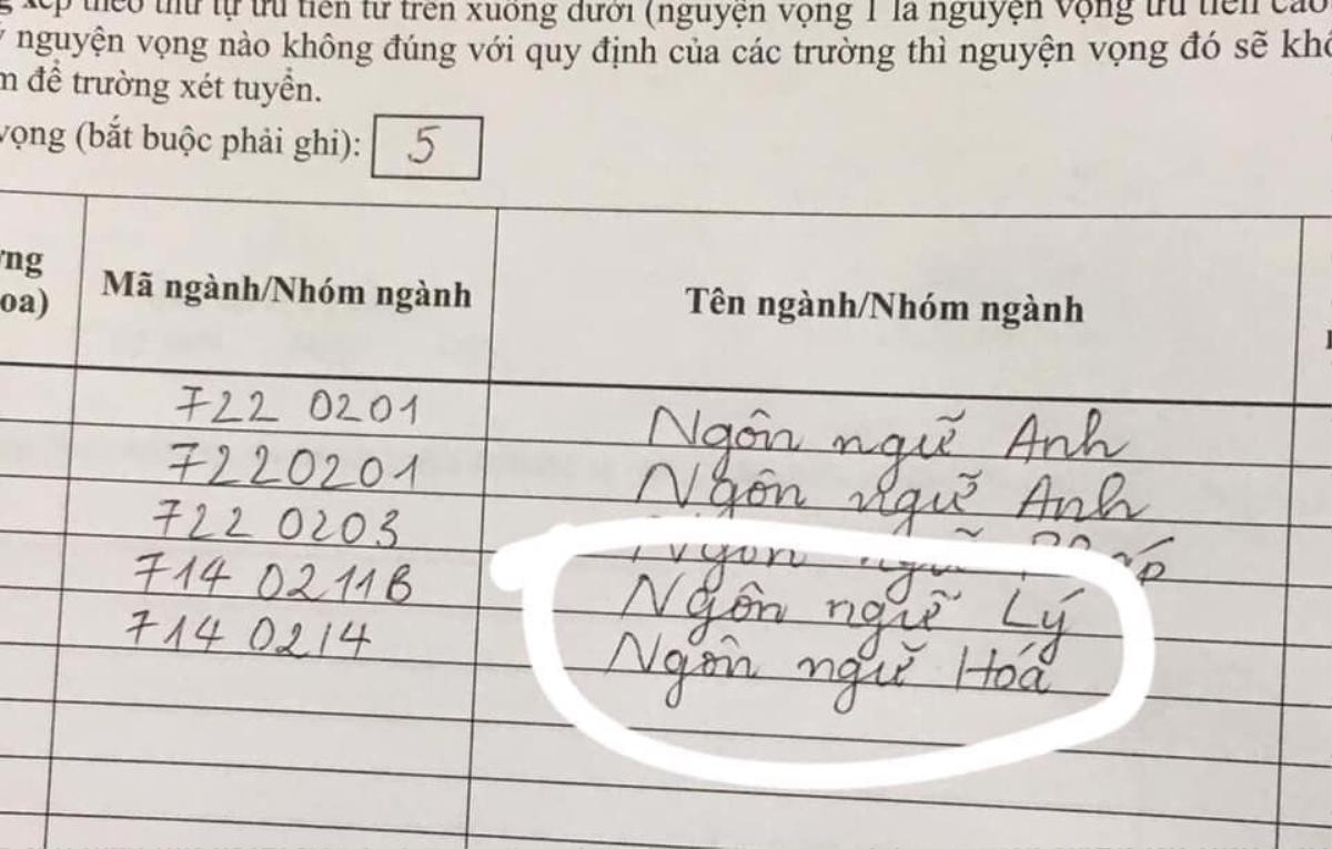 Dở khóc dở cười với những lỗi 'một bước sai vạn dặm đau' trong hồ sơ thi Đại học của học sinh lớp 12 Ảnh 2