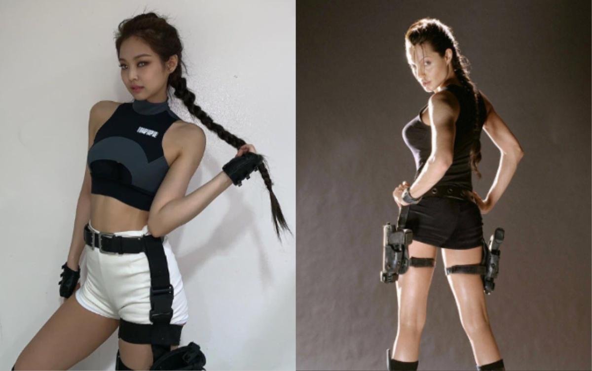 Netizen nghi ngờ Jennie (Black Pink) sao chép phong cách của Lara Croft - Angelina Jolie Ảnh 3