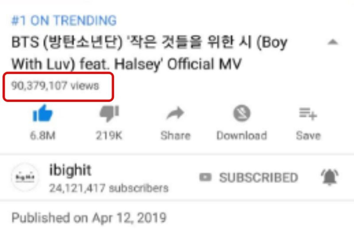 Ơ kìa, hơn 10 triệu views của 'Boy With Luv' (BTS) bỗng nhiên biến mất từ khi nào? Ảnh 1