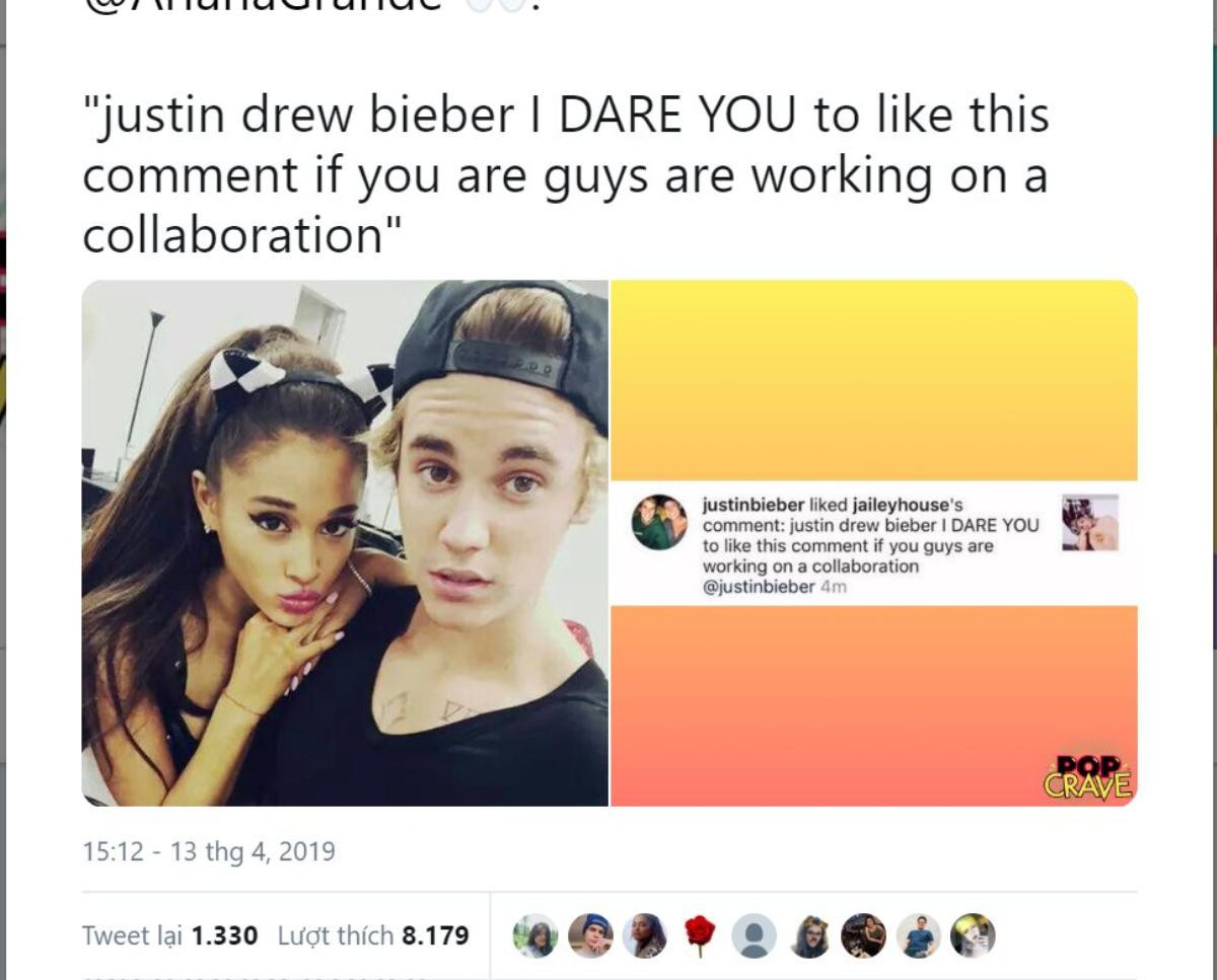 Màn hợp tác của Ariana Grande và Justin Bieber: Cơn địa chấn chuẩn bị bắt đầu? Ảnh 1