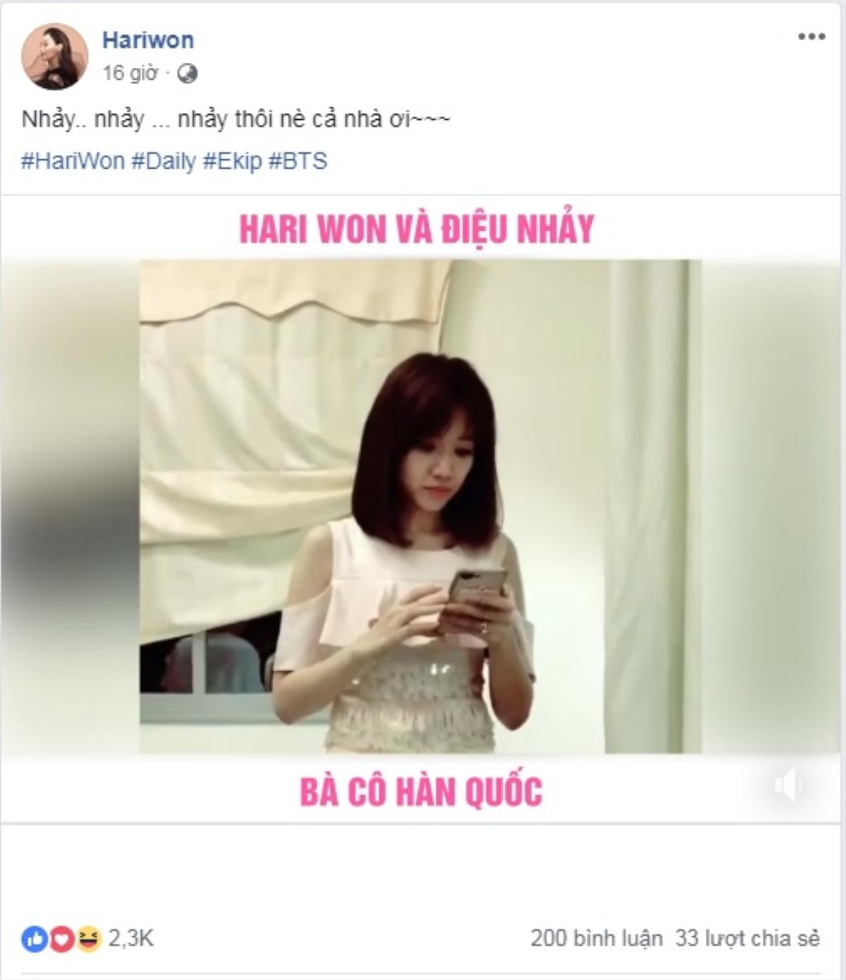 Clip: Click xem ngay Hari Won 'quẩy' vũ điệu 'bà cô Hàn Quốc' khiến fan 'té ngửa' Ảnh 1