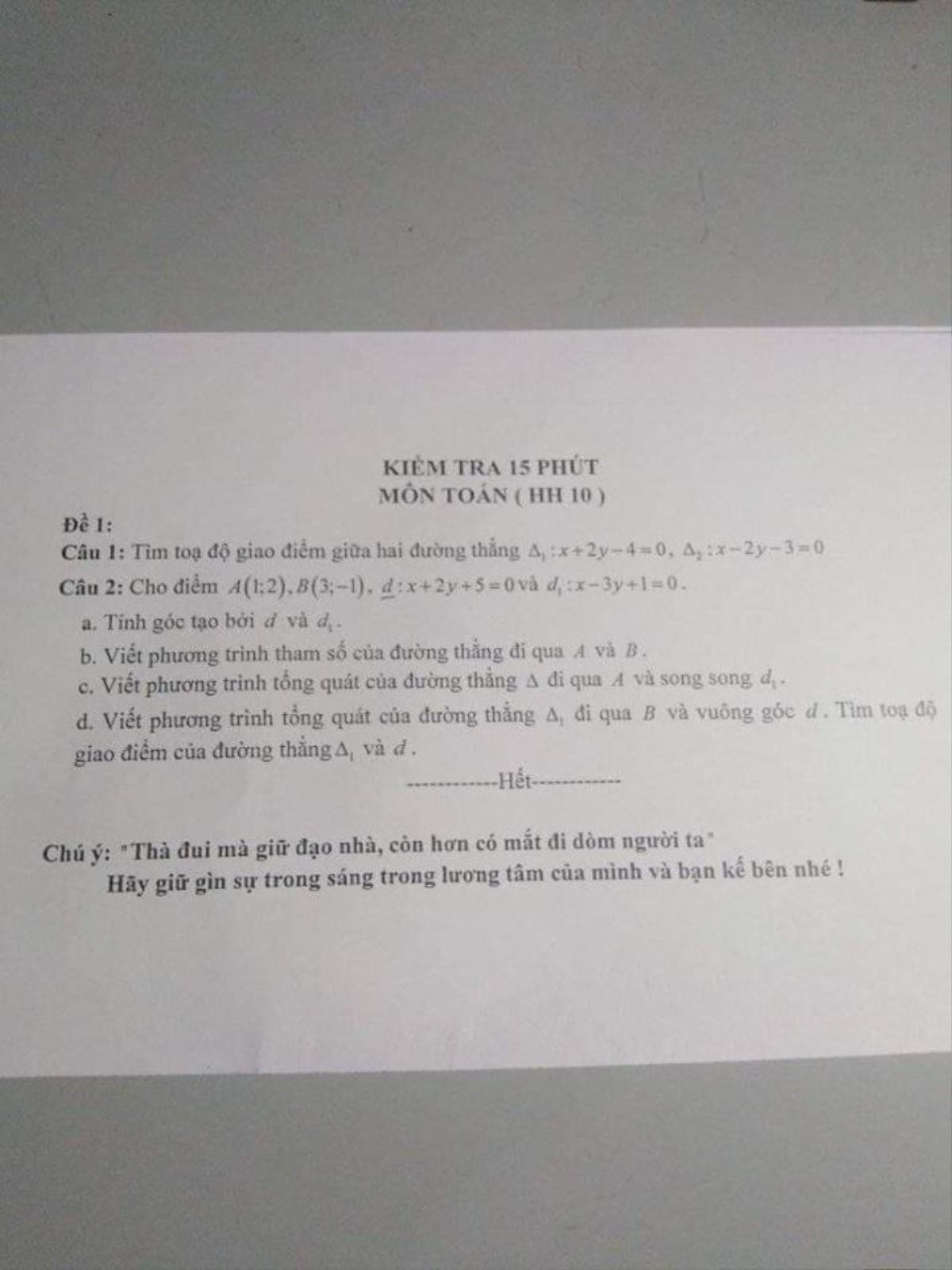 Không cần 'đao to búa lớn', cô giáo buông nhẹ một câu cuối đề kiểm tra khiến học sinh sợ xanh mặt, không dám quay cóp bài Ảnh 1