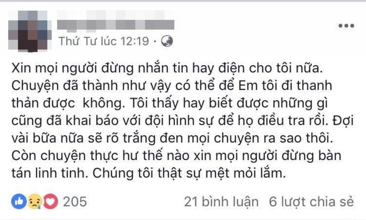 Bạn trai nữ sinh nhảy cầu tự tử nghi bị cưỡng hiếp lần đầu lên tiếng: ‘Có thể để em tôi đi thanh thản được không?’ Ảnh 2