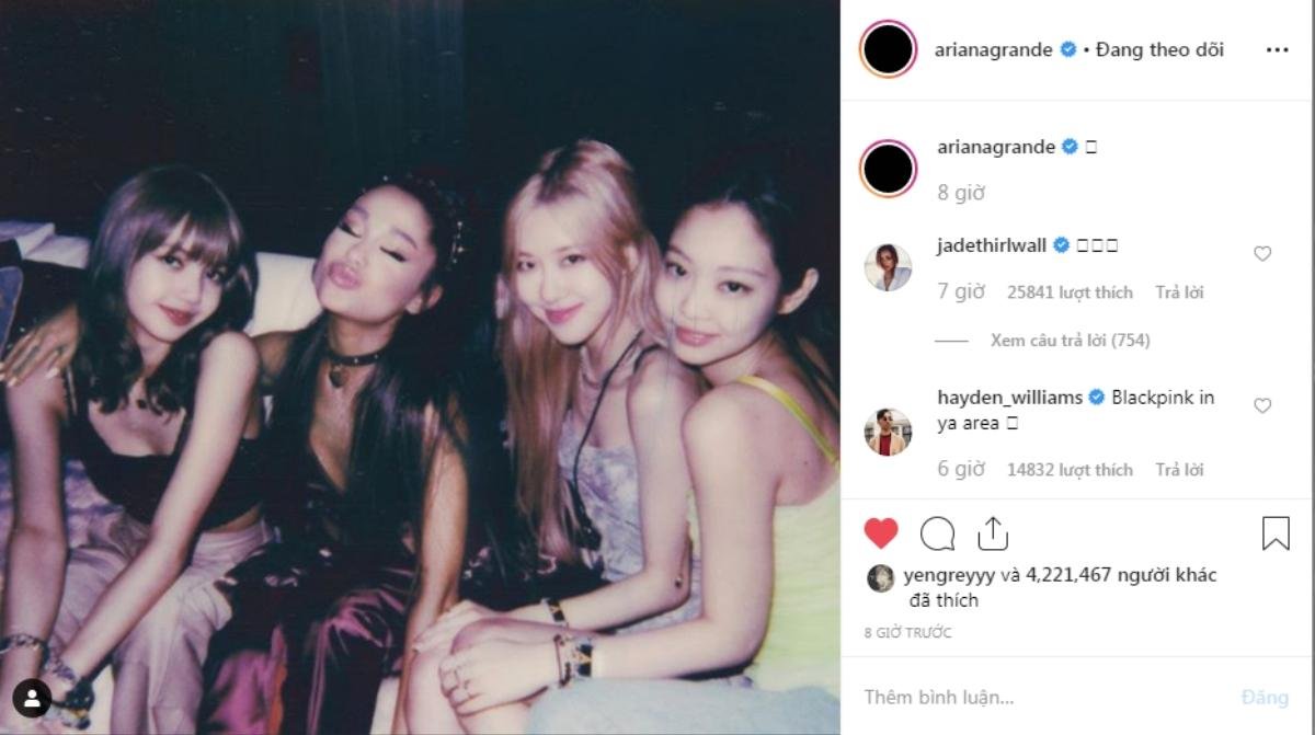 Khoảnh khắc hot nhất tháng 4: Ariana Grande hội ngộ BlackPink, chỉ có điều chưa thể trọn vẹn… Ảnh 5