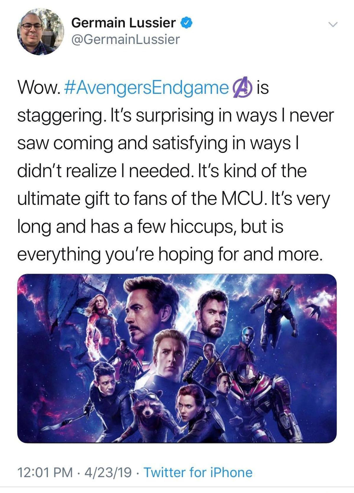 Phản ứng của những khán giả đầu tiên xem 'Avengers: Endgame': Thiên anh hùng ca, khóc cười liên tục và đầy ắp fan-service Ảnh 22