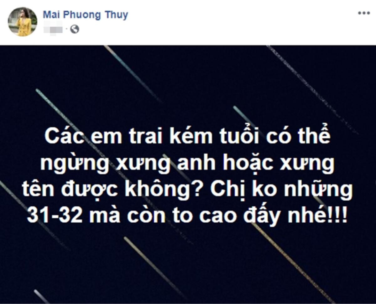 Mai Phương Thúy 'đánh tiếng' đến 'các em trai nhỏ tuổi thích xưng anh', Hari Won 'tố' Trấn Thành 'liền tay' Ảnh 1