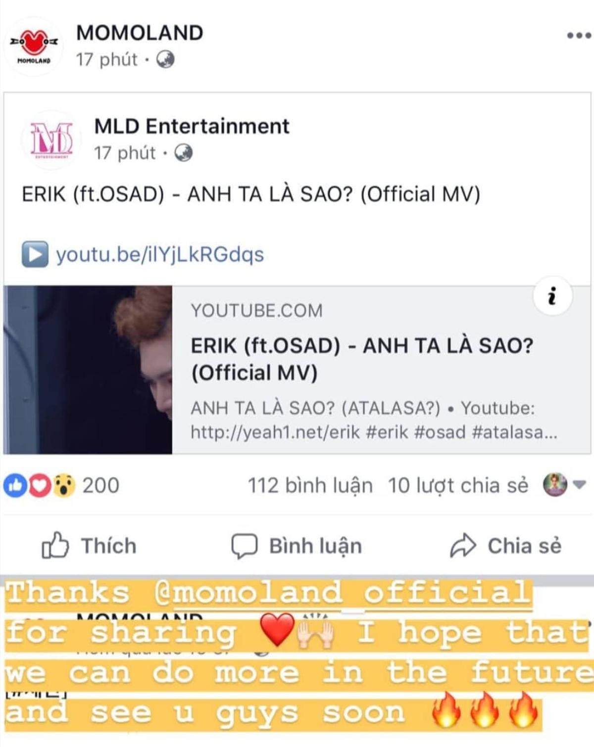 Vừa ra mắt, MV 'Anh ta là sao?' của Erik đã 'chiếm tim' girlgroup Kpop Momoland? Ảnh 2