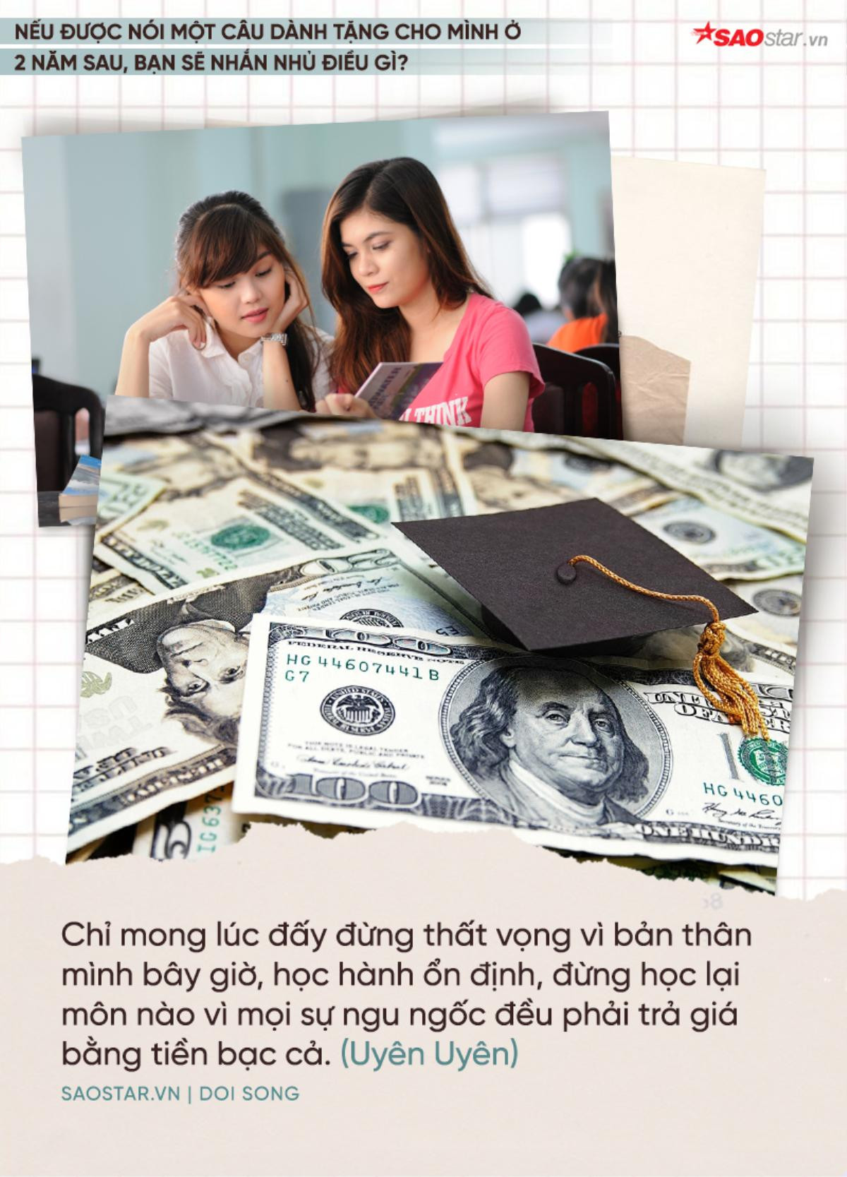 Này bạn trẻ, nếu được nói một câu dành tặng cho mình 2 năm sau, bạn sẽ nói gì? Ảnh 7