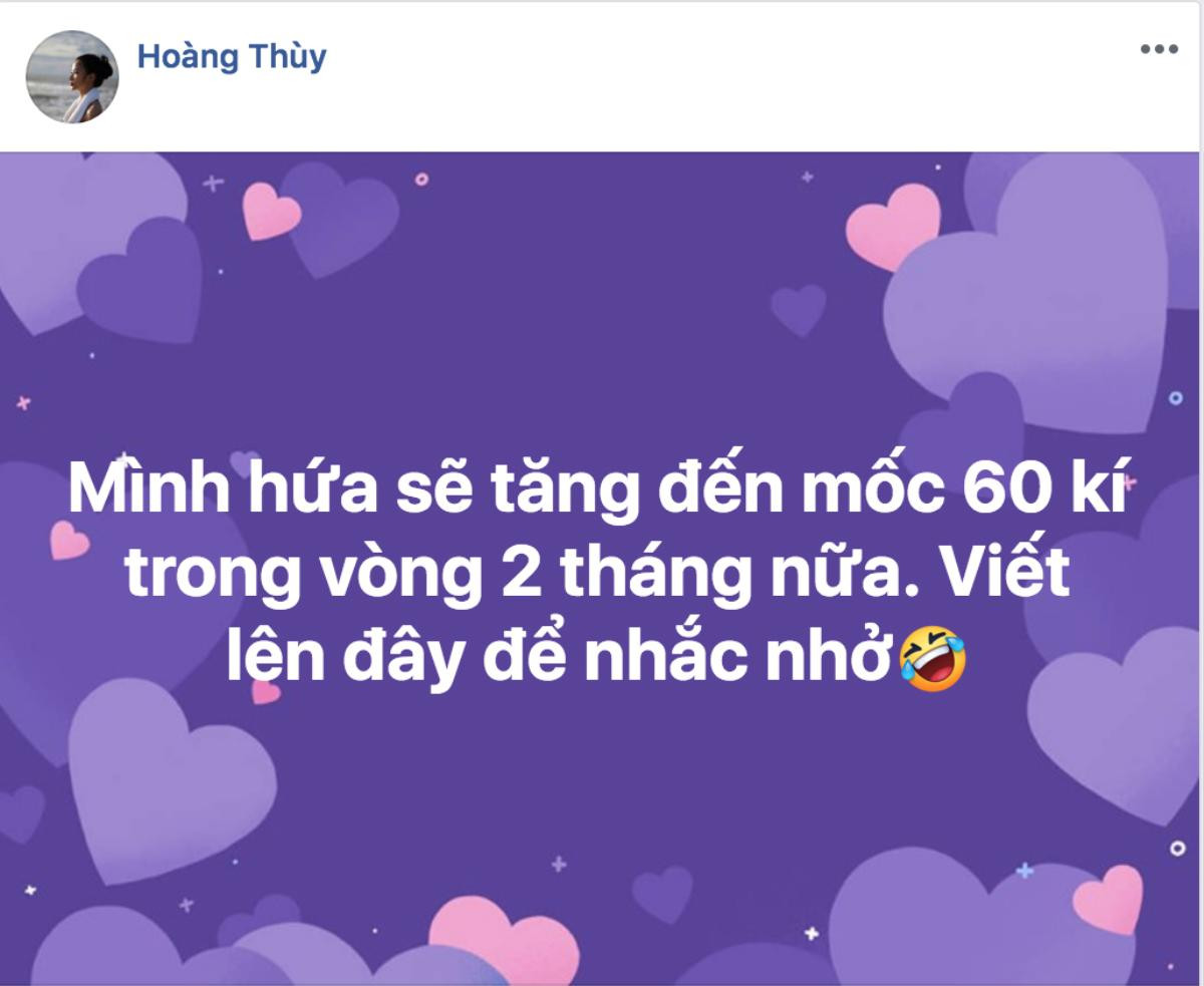 Hoàng Thùy quyết tâm tăng cân và bất ngờ nhận được lời động viên từ cựu hoa hậu Ảnh 3