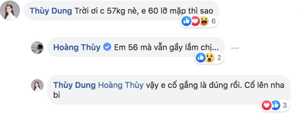 Hoàng Thùy quyết tâm tăng cân và bất ngờ nhận được lời động viên từ cựu hoa hậu Ảnh 4