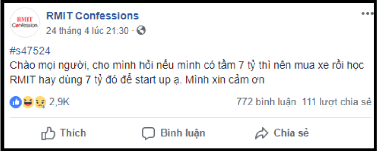 'Con Rolls Royce nhà em hơi dài, RMIT có chỗ đậu xe không ạ?' - câu hỏi khiến cộng đồng sinh viên RMIT dậy sóng Ảnh 11