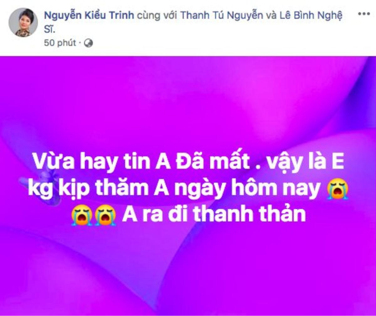 Nghệ sĩ Việt tiếc thương với sự ra đi của nghệ sĩ Lê Bình Ảnh 6