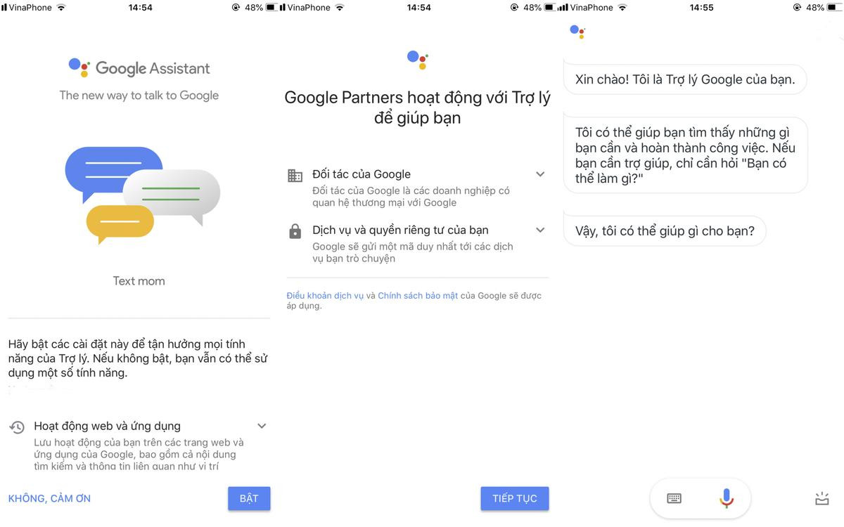 Trợ lý ảo Google Assistant hỗ trợ tiếng Việt