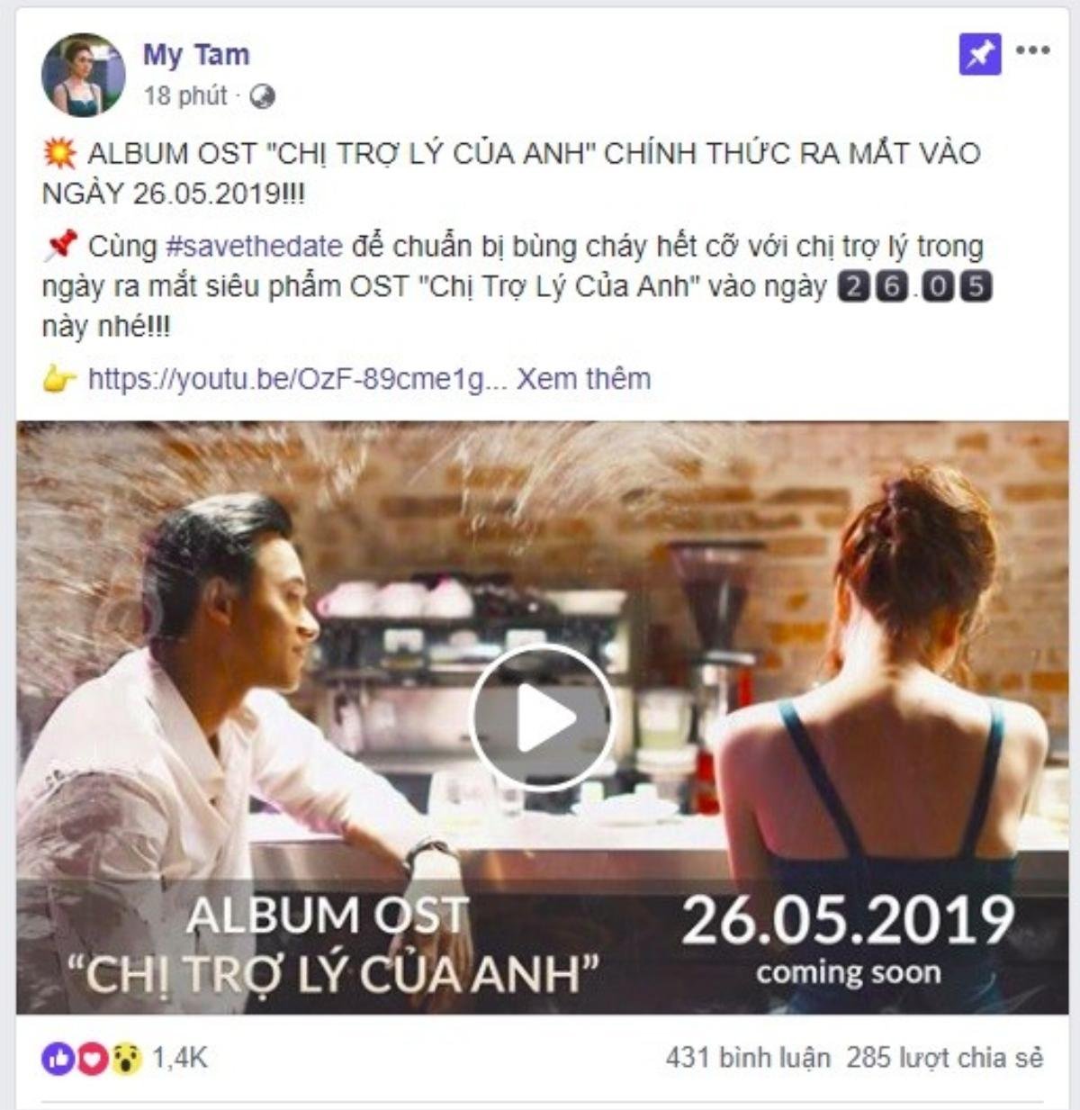 Mỹ Tâm giấu kỹ làm gì khi các fan đã 'soi' được hết toàn bộ ca khúc trong Album OST 'Chị trợ lý của anh' thế này? Ảnh 1