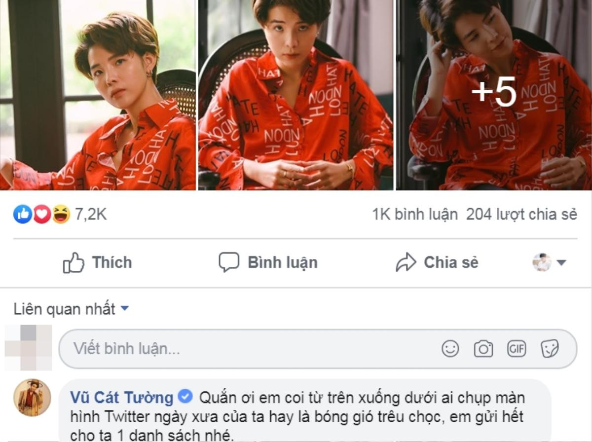 Vũ Cát Tường bất ngờ bị fan lục lại Twitter 'mặn hơn muối': Đòi lập danh sách để khen ngợi? Ảnh 4