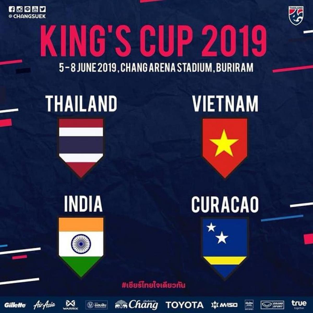 Việt Nam  gặp Thái Lan tại trận khai mạc King'Cup 2019 Ảnh 1