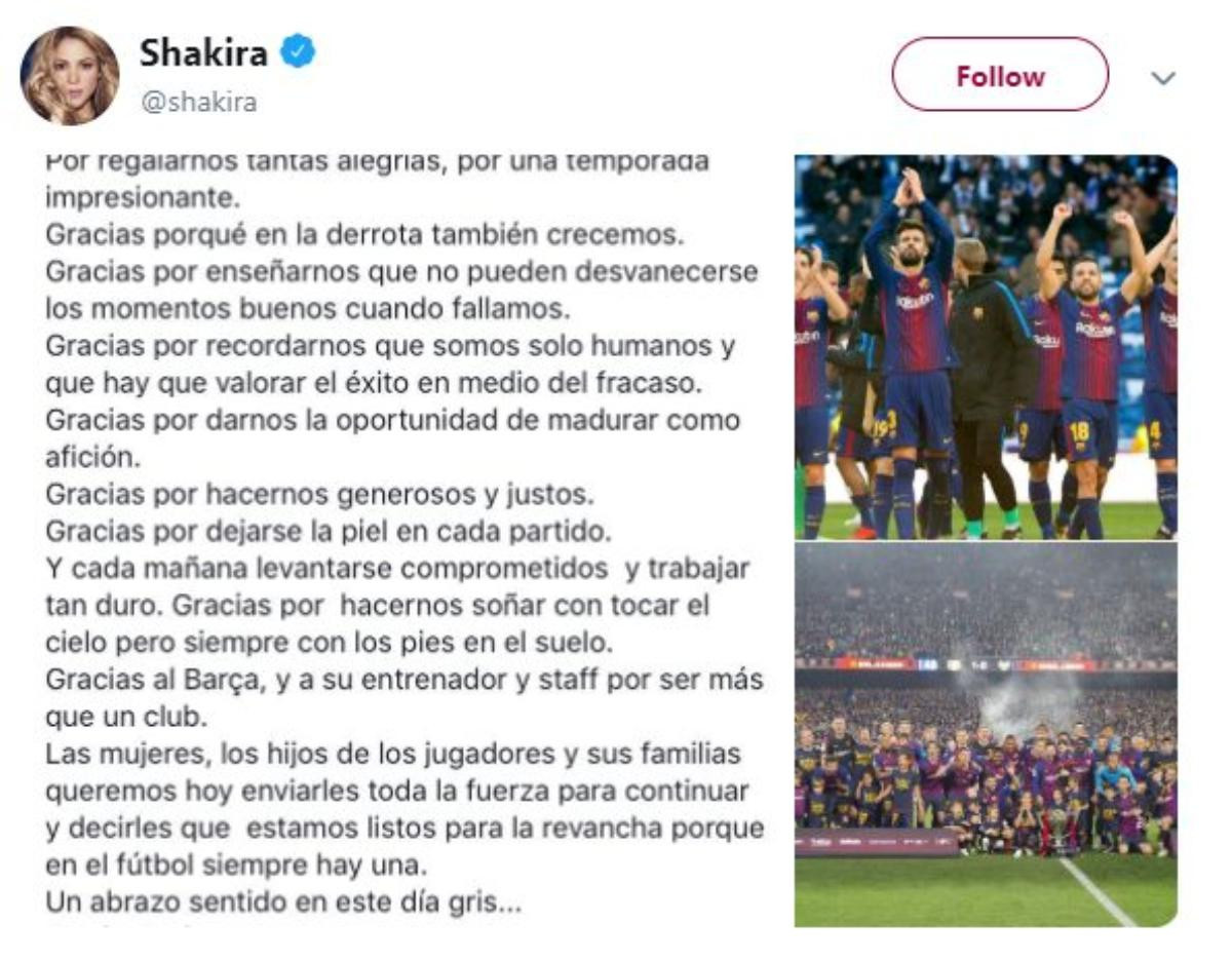 Shakira viết tâm thư gửi fan Barca: ‘Chúng ta cũng chỉ là con người…’ Ảnh 2