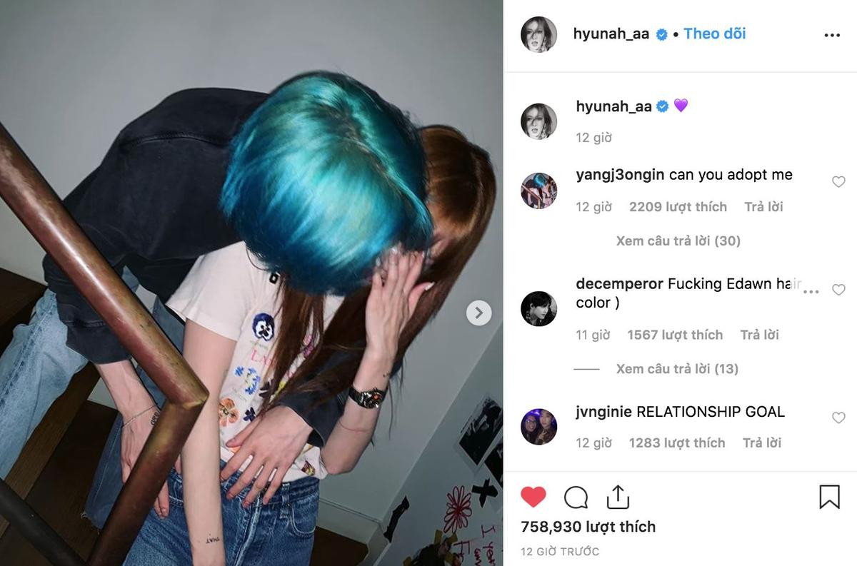 HyunA và E'Dawn đồng loạt khoe ảnh thân mật, tình tứ lên Instagram trong cùng một ngày Ảnh 2