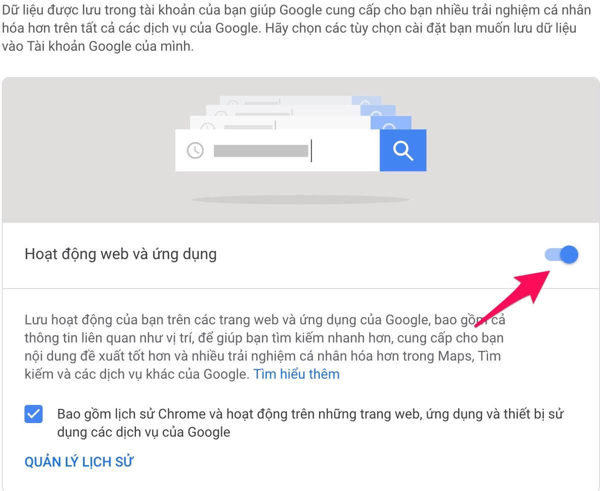 Google thu thập dữ liệu cá nhân