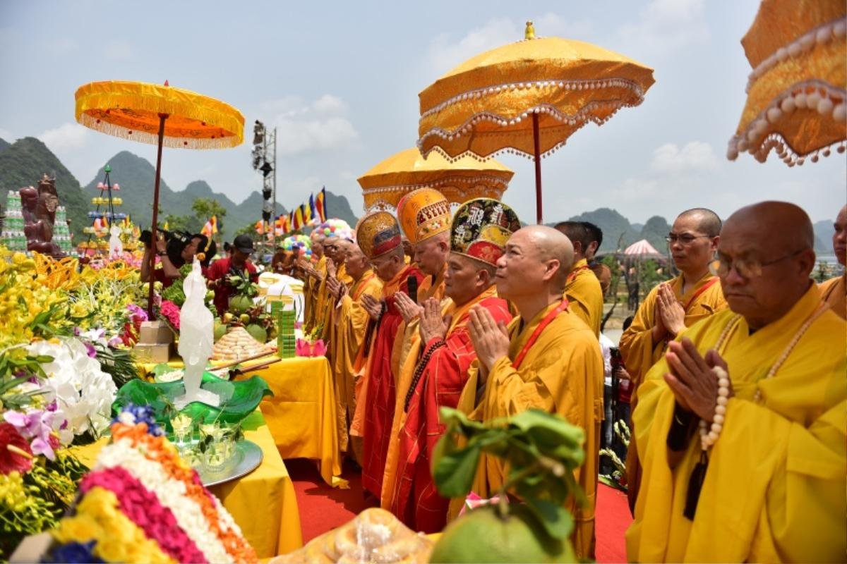 Cận cảnh lễ tắm phật, thả chim bồ câu trong ngày Đại lễ Phật đản Vesak 2019 Ảnh 16