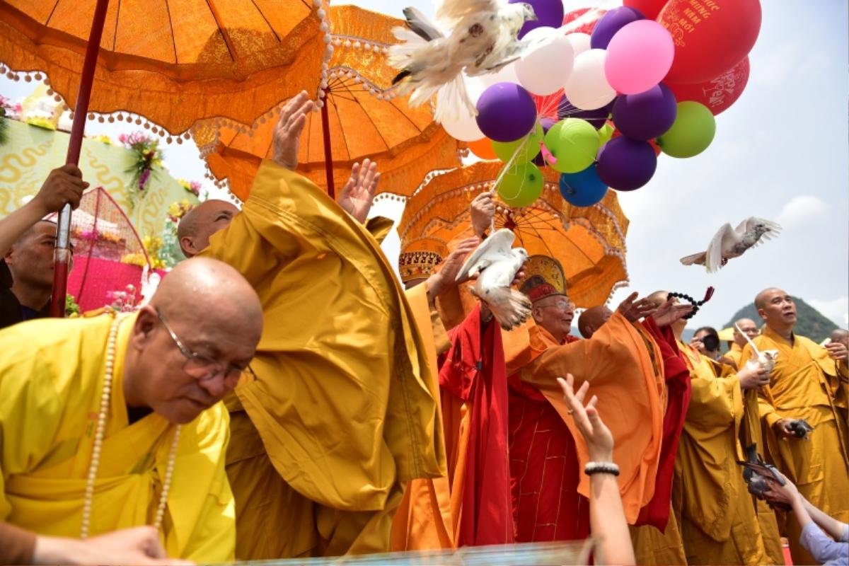 Cận cảnh lễ tắm phật, thả chim bồ câu trong ngày Đại lễ Phật đản Vesak 2019 Ảnh 19