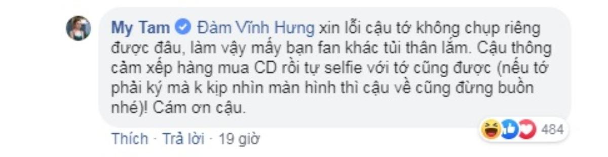 Mỹ Tâm mời Đàm Vĩnh Hưng tới xếp hàng ký đĩa, tuy nhiên: Không chụp hình chung, muốn thì… tự selfie Ảnh 6