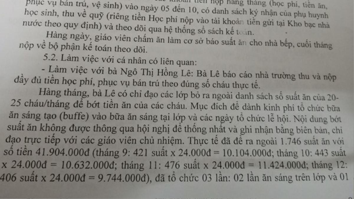 Hiệu trưởng trường mầm non chỉ đạo 'cắt xén' 1.746 suất ăn của trẻ mầm non để lấy tiền tổ chức tiệc buffet Ảnh 2