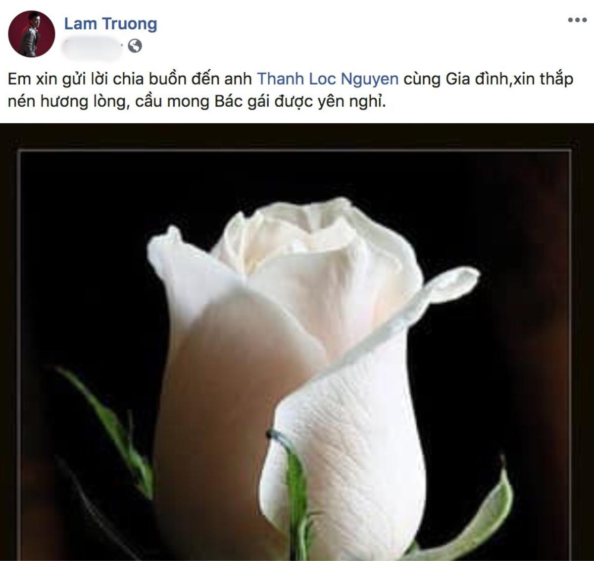 Hồng Đào, Lam Trường cùng các sao Việt bày tỏ thương tiếc khi mẹ NSƯT Thành Lộc - Bạch Long qua đời Ảnh 2