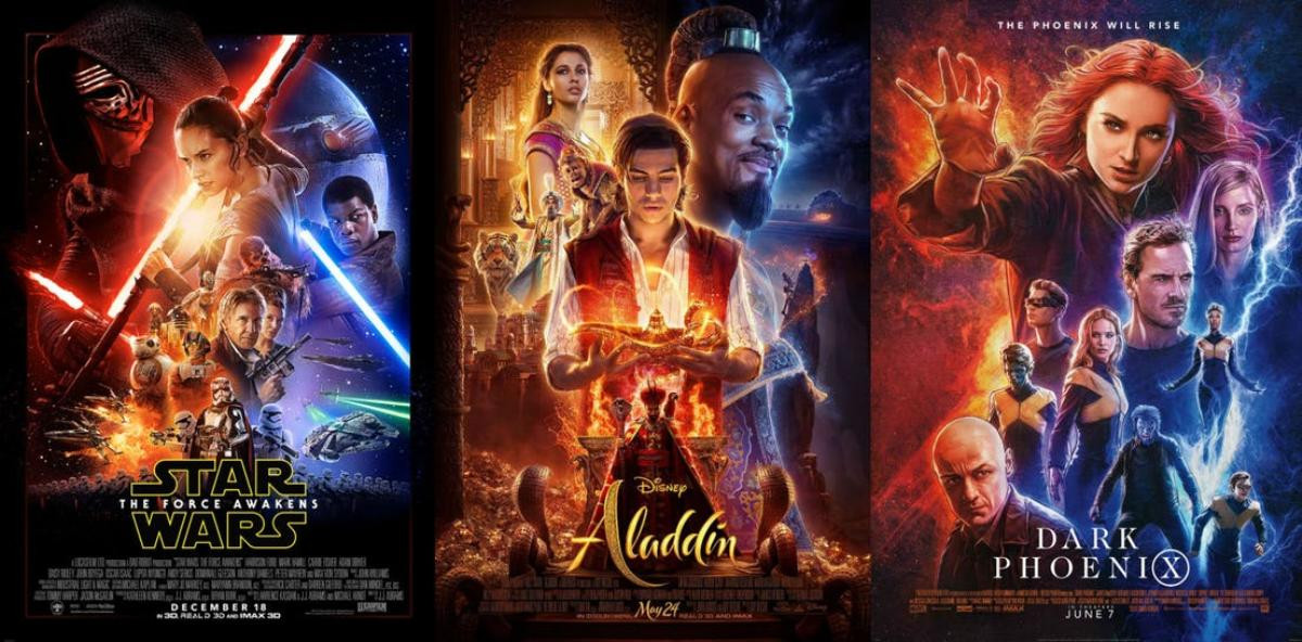 Có một chủ đề quen thuộc xuất hiện trong 3 tấm poster 'Star Wars: The Force Awakens', 'Aladdin' và 'Dark Phoenix' của Disney? Ảnh 2