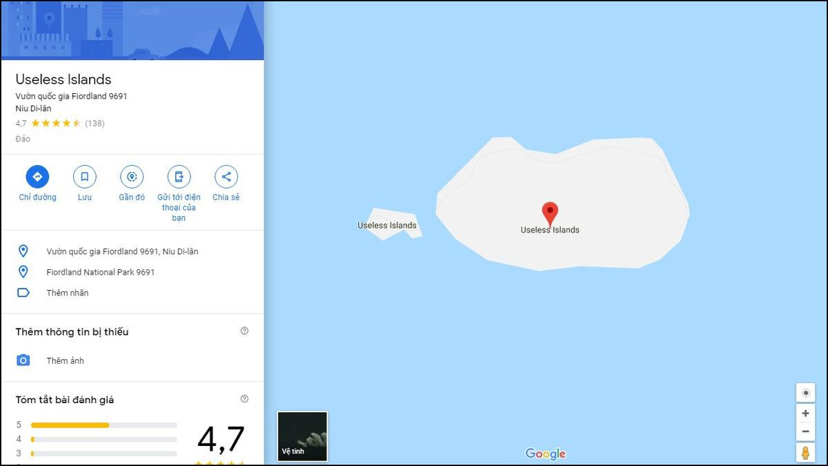 địa danh kinh khủng trên Google Maps