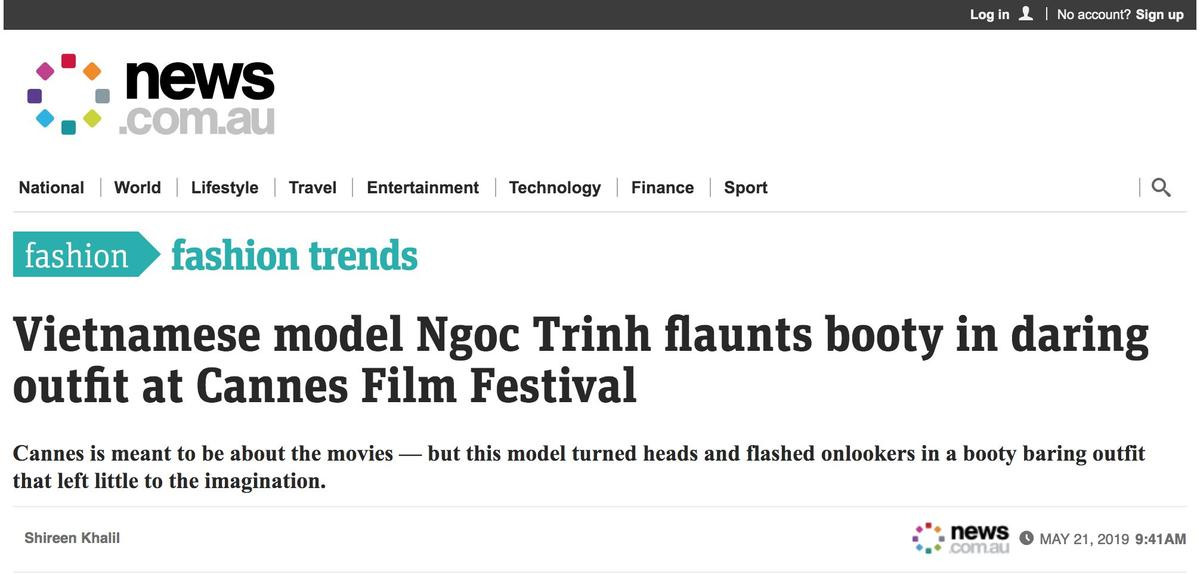 Truyền thông quốc tế nói gì về Ngọc Trinh và trang phục trên thảm đỏ Cannes 2019? Ảnh 7