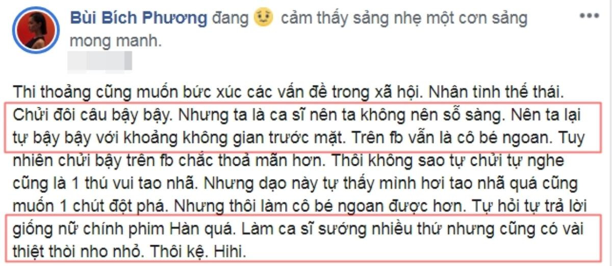 Bích Phương bất ngờ muốn 'khẩu nghiệp' nhưng fan chỉ quan tâm: 'Chị đã chịu chấm phẩy!' Ảnh 1