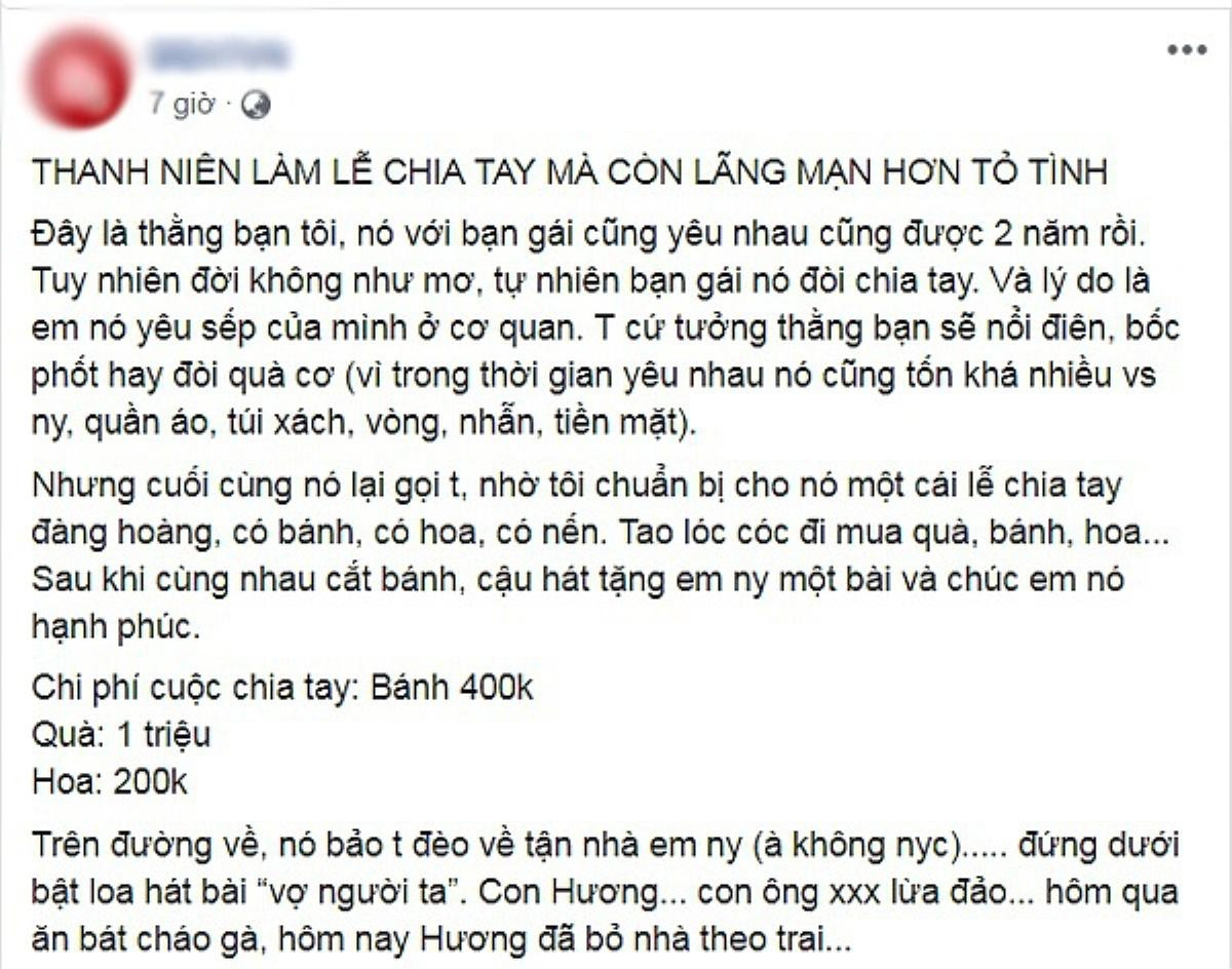 Bị 'đá' sau 2 năm yêu nhau, thanh niên này không những không buồn mà còn có hành đồng bất ngờ khiến nhiều người trầm trồ Ảnh 1