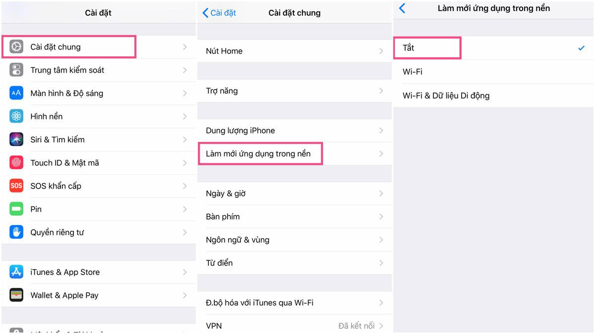 dữ liệu cá nhân trên iPhone