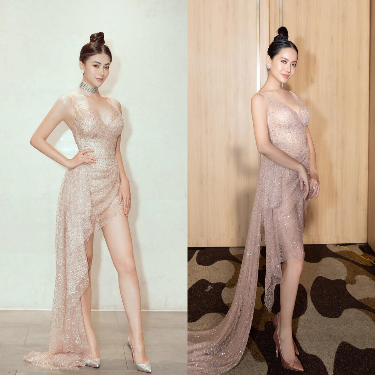 Cùng là chiếc váy mong manh khoe 90% cơ thể, á quân Miss Tiffany Phương Vy - Miss Earth Phương Khánh ai gợi cảm hơn? Ảnh 8