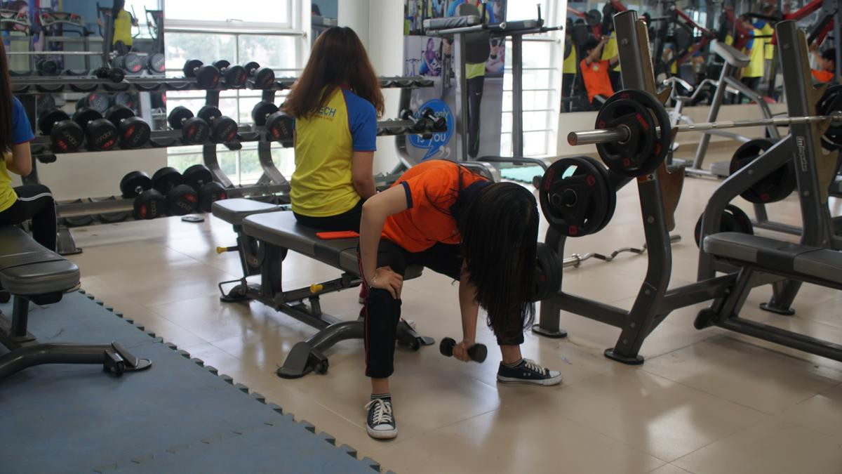 Đã mắt chiêm ngưỡng phòng GYM hiện đại và đẳng cấp của sinh viên Đại học HUTECH Ảnh 6