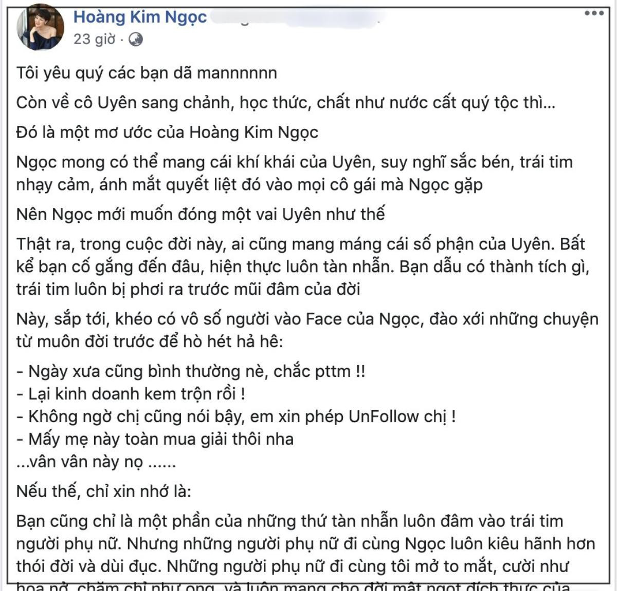 'Cô Uyên' của Về nhà đi con đăng status 'dằn mặt' anti-fan khiến dân tình nể vì quá cứng! Ảnh 3