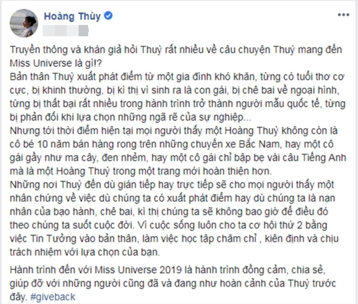 Hoàng Thùy khoe dự án đặc biệt ý nghĩa mang đến Miss Universe 2019: Trao quyền cho phụ nữ Ảnh 1