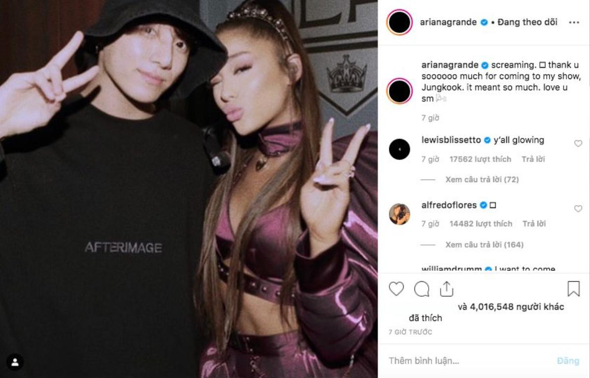 Trong mắt Ariana Grande, ấn tượng đầu tiên khi gặp em út BTS Jungkook như thế nào? Ảnh 3