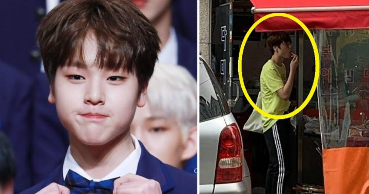 Produce X 101: Chụp được khoảnh khắc 'Bé Bự' Nam Dohyun một mình thưởng thức đồ ăn vặt Ảnh 1