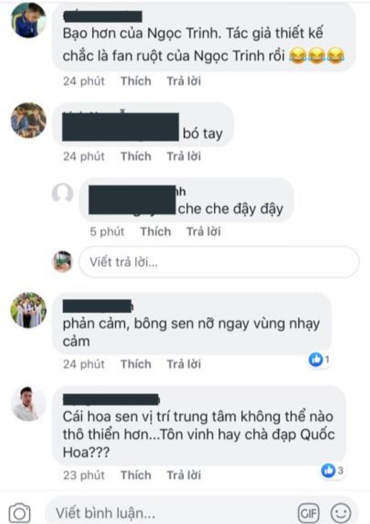 Lấy hoa sen che vùng nhạy cảm, trang phục dân tộc dành cho Hoàng Thùy bị phản đối kịch liệt Ảnh 3