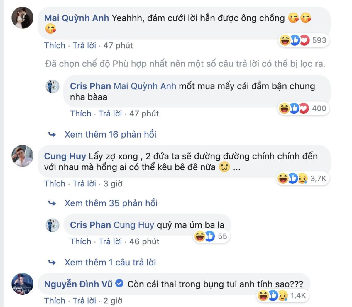 'Nhọ' như Cris Phan: Đăng ảnh cưới tình cảm, toàn bị BB Trần, Huy Cung vô hỏi 'Ủa không chơi 3D nữa hả anh?' Ảnh 6