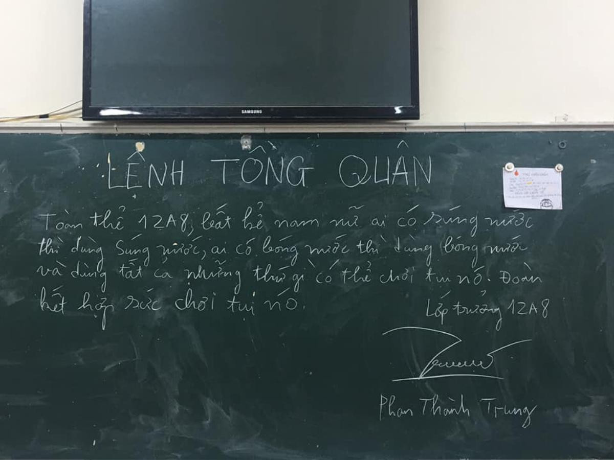 'Đại chiến' bong bóng nước của học sinh THPT Tịnh Biên, gay cấn hấp dẫn đến độ có cả ‘thư khiêu chiến’, ‘lệnh tồng quân’ Ảnh 2