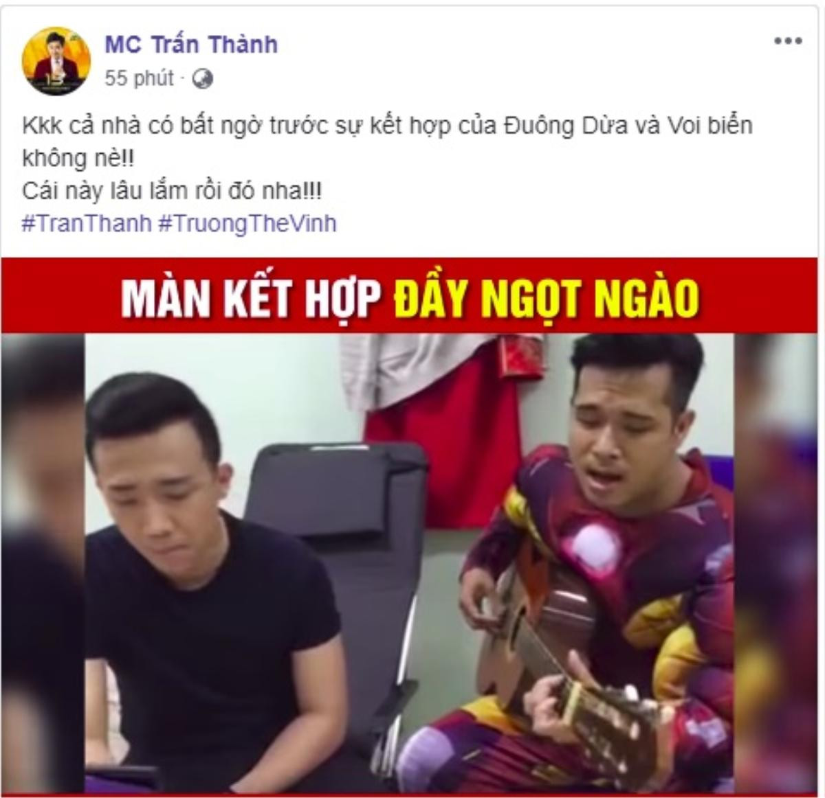 Clip: Fan thích thú với màn song ca 'anh đàn - em hát' của Trấn Thành và Trương Thế Vinh Ảnh 1