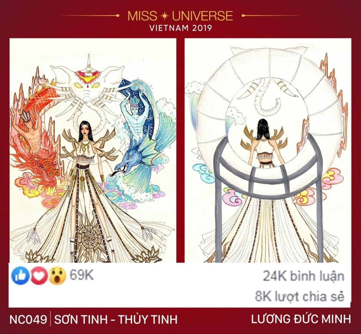 Top 10 thiết kế dẫn đầu bình chọn National Costume: Mẫu Hoàng Thùy ưng ý bao nhiêu điểm? Ảnh 2