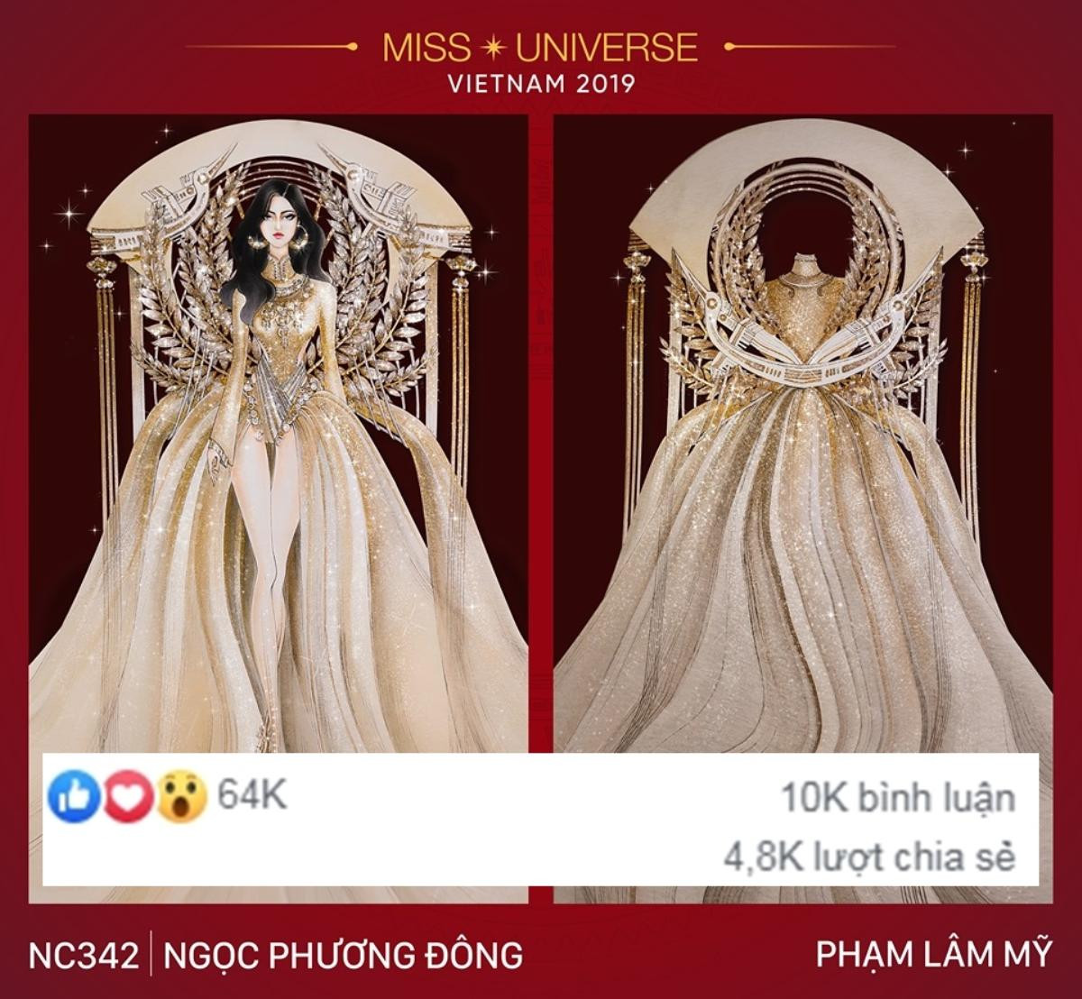 Top 10 thiết kế dẫn đầu bình chọn National Costume: Mẫu Hoàng Thùy ưng ý bao nhiêu điểm? Ảnh 3