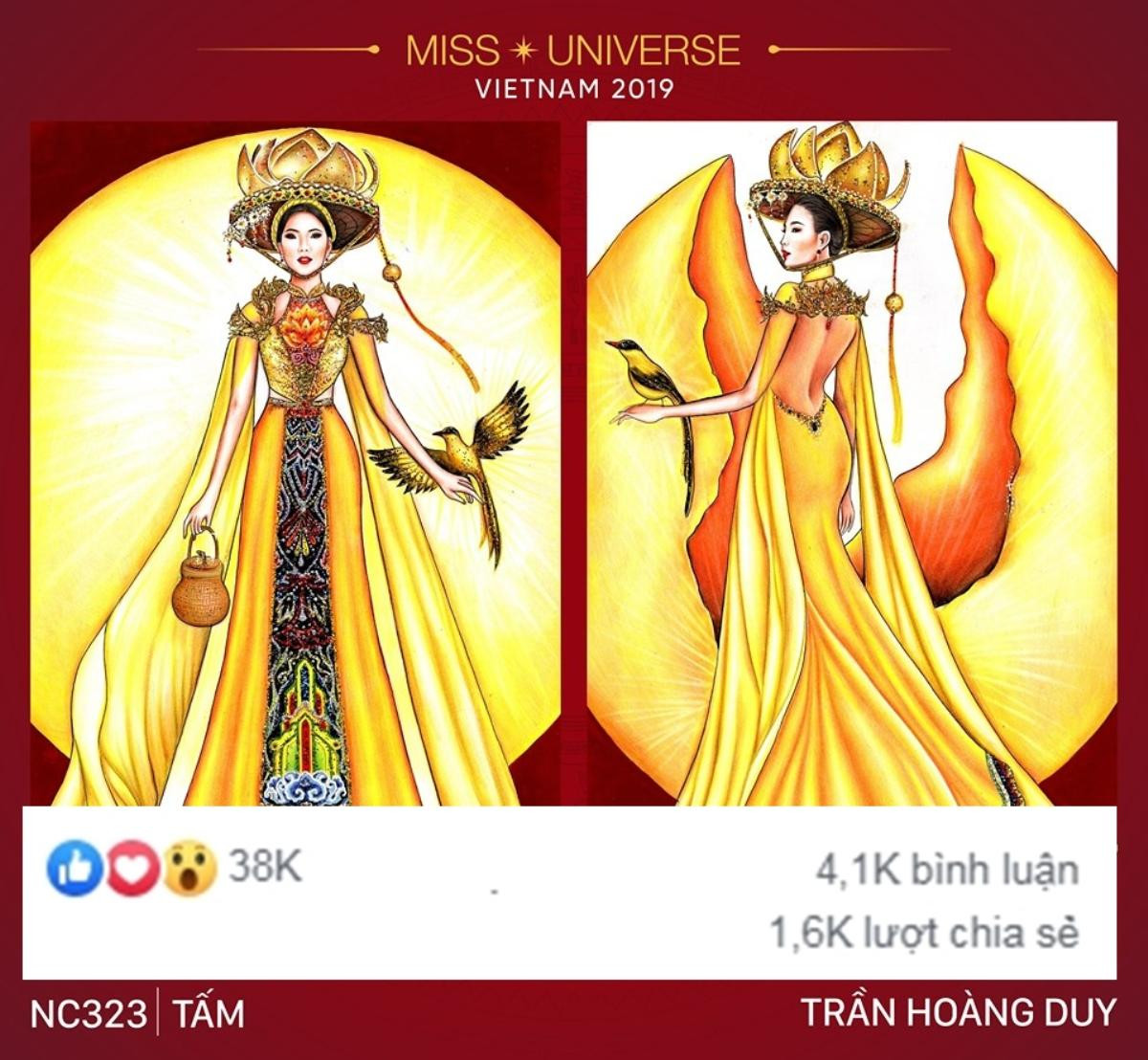 Top 10 thiết kế dẫn đầu bình chọn National Costume: Mẫu Hoàng Thùy ưng ý bao nhiêu điểm? Ảnh 5