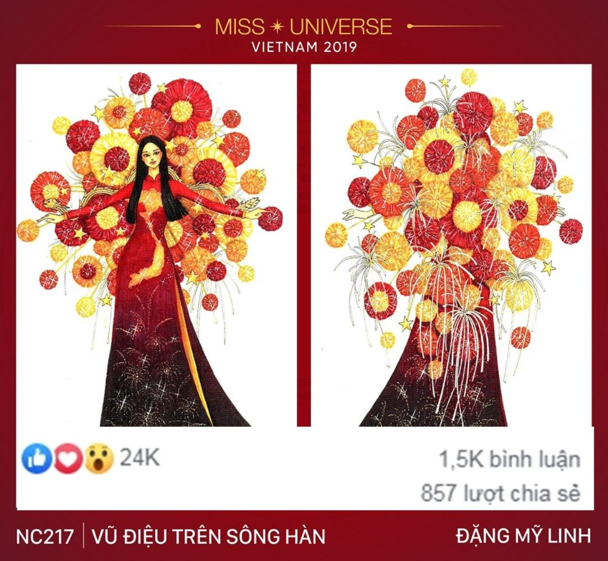 Top 10 thiết kế dẫn đầu bình chọn National Costume: Mẫu Hoàng Thùy ưng ý bao nhiêu điểm? Ảnh 8