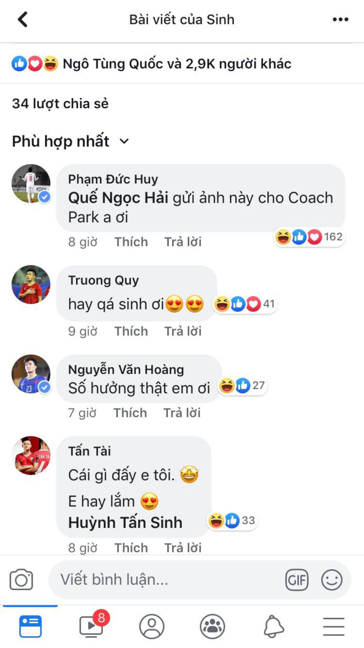 Hot boy tuyển Việt Nam khoe bạn gái đẹp như siêu mẫu, Đức Huy rủ Hải Quế ‘méc’ thầy Park Ảnh 2