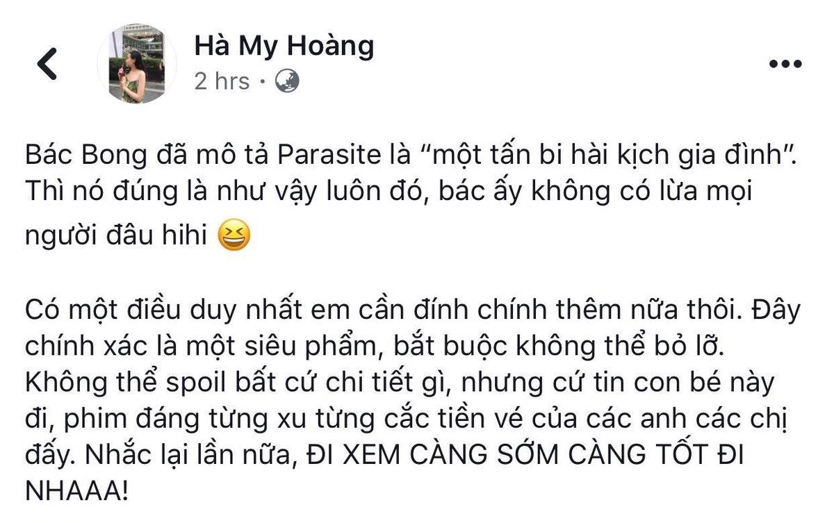 Cư dân mạng giành 'cơn mưa lời khen' cho phim điện ảnh Hàn Quốc 'Parasite - Ký sinh trùng' Ảnh 6